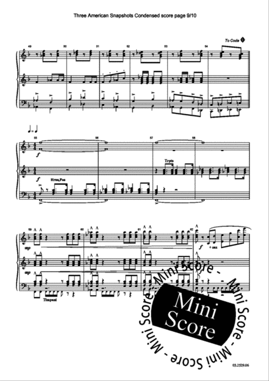 Three American Snapshots Fanfare Band scores gallery preview page 40