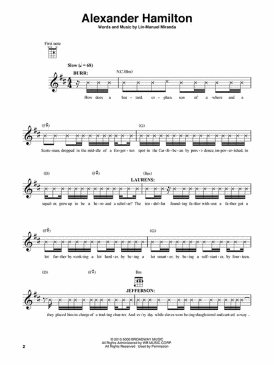 Hamilton Ukulele scores gallery preview page 4