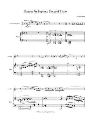 Book cover for Sonata for Soprano Sax and Piano