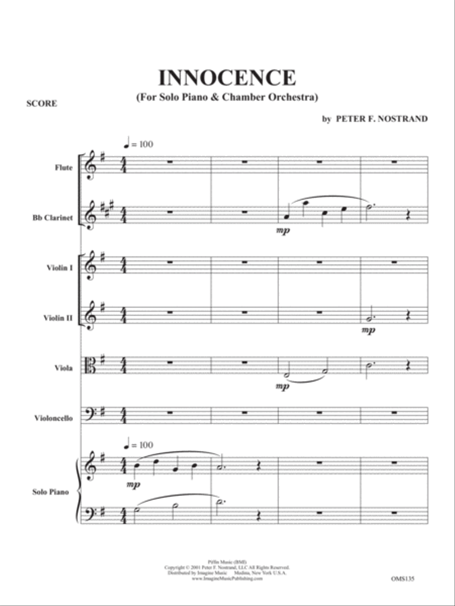Innocence Chamber Orchestra scores gallery preview page 1