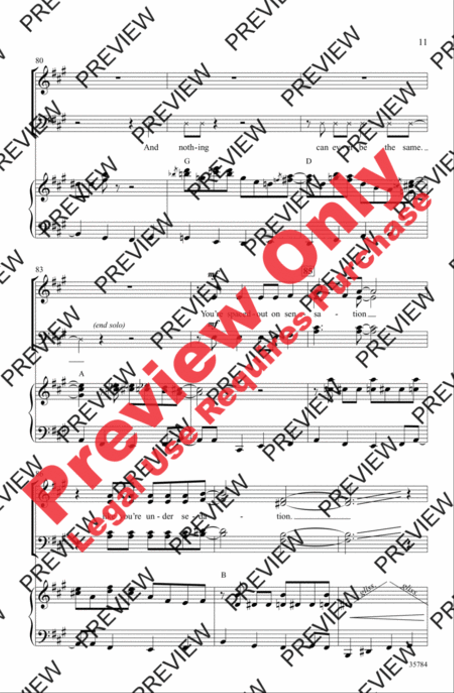 The Time Warp (from The Rocky Horror Picture Show) 4-Part scores gallery preview page 11