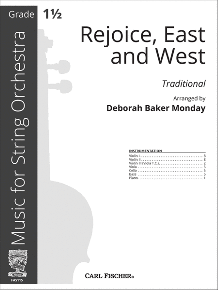 Rejoice, East and West String Orchestra scores gallery preview page 1