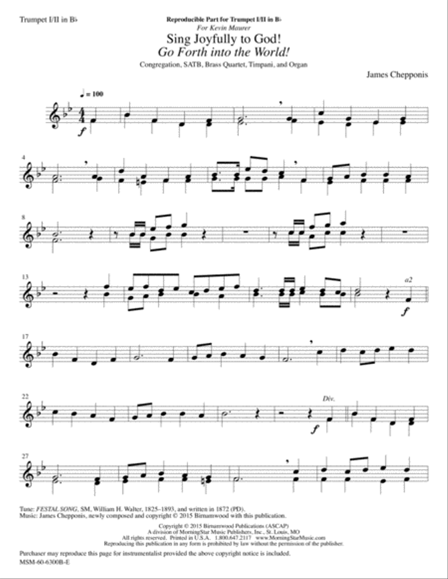 Sing Joyfully to God! Go Forth into the World! Choir scores gallery preview page 1