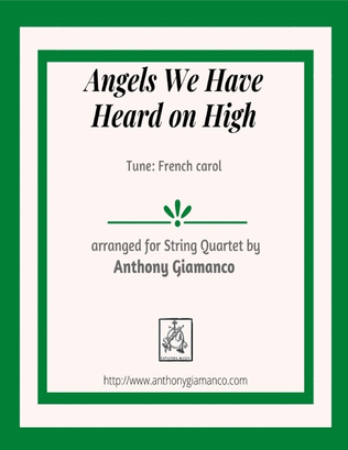 Book cover for Angels We Have Heard on High (String Quartet)