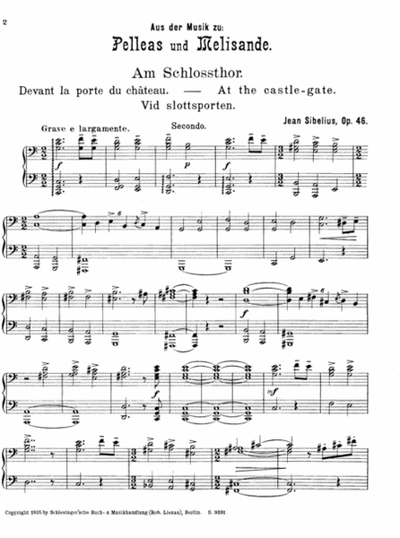 Pelleas und Melisande, op. 46