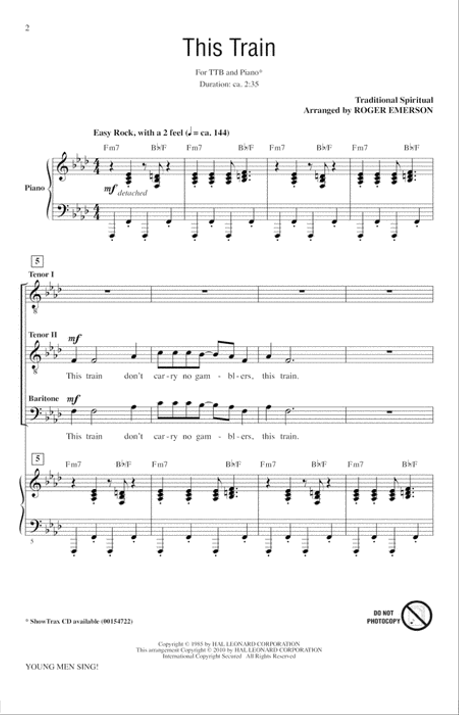 Young Men Sing (Collection) TTBB scores gallery preview page 1