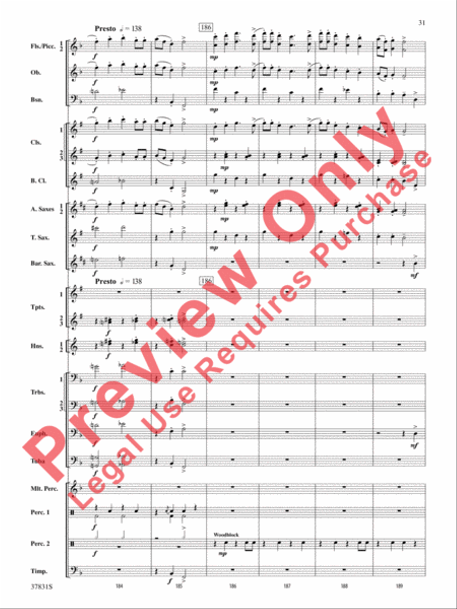Saddle Up! Saddle Up! Concert Band scores gallery preview page 32