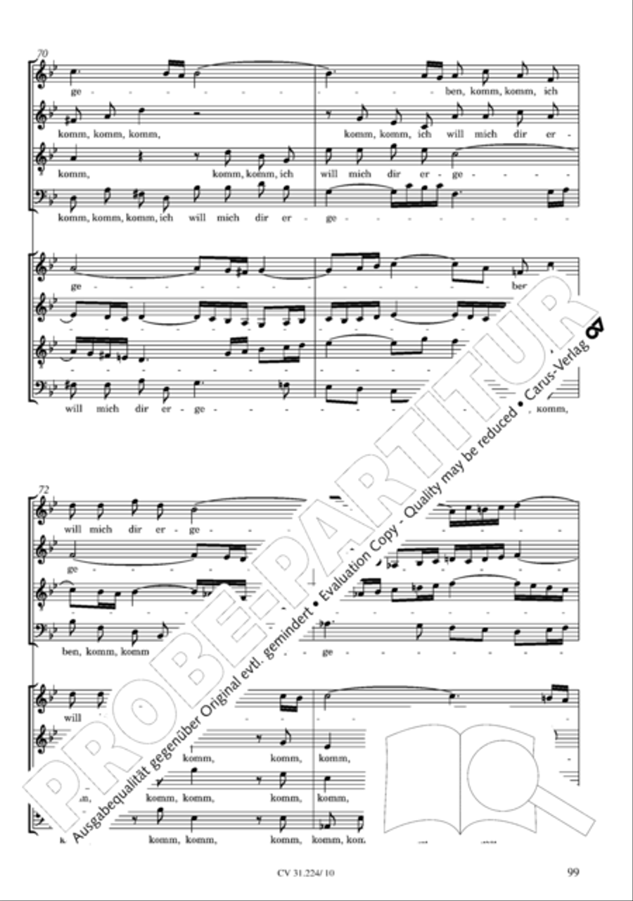 The complete motets (without Bc) Choir scores gallery preview page 106