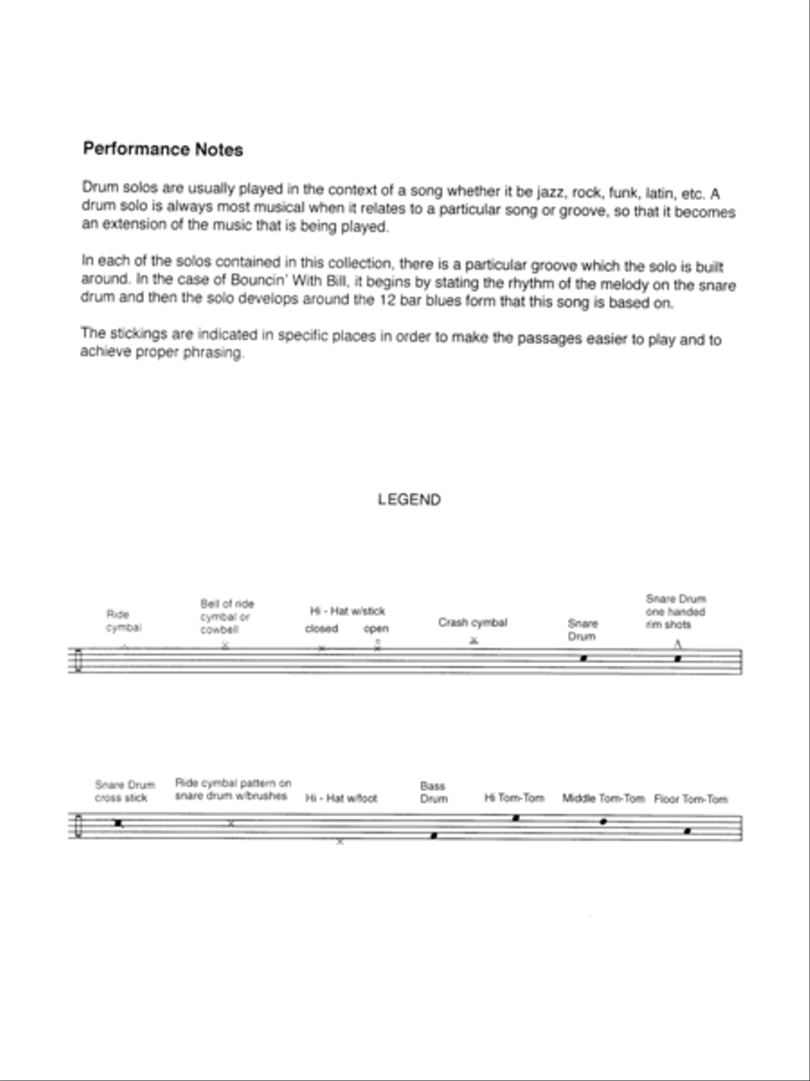 Jazz Solos For Drum Set, Volume 2