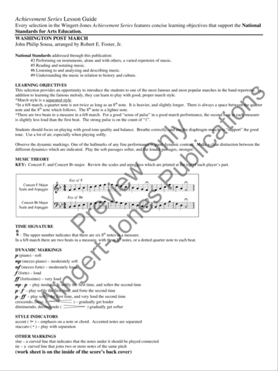 Washington Post March Concert Band scores gallery preview page 4
