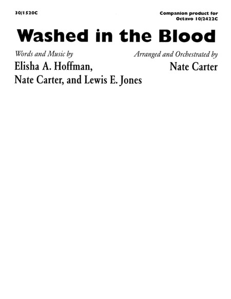 Washed in the Blood - Orch