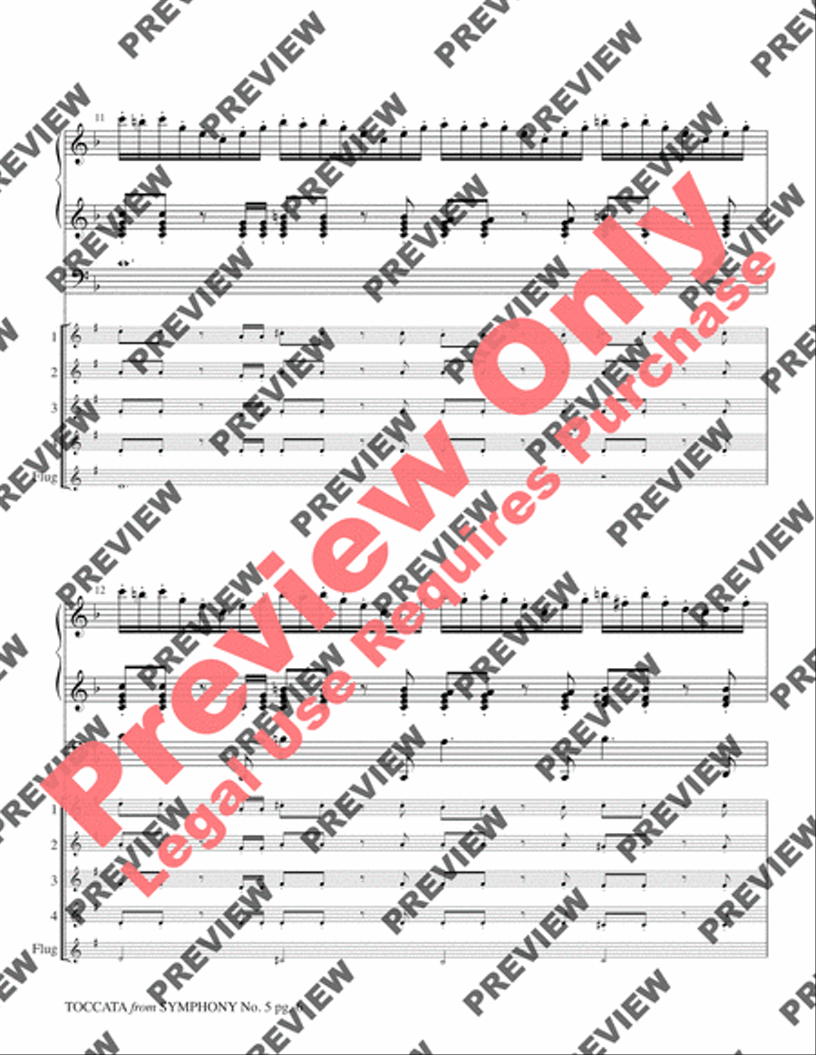 Toccata (from Symphony No. 5) Small Ensemble scores gallery preview page 8