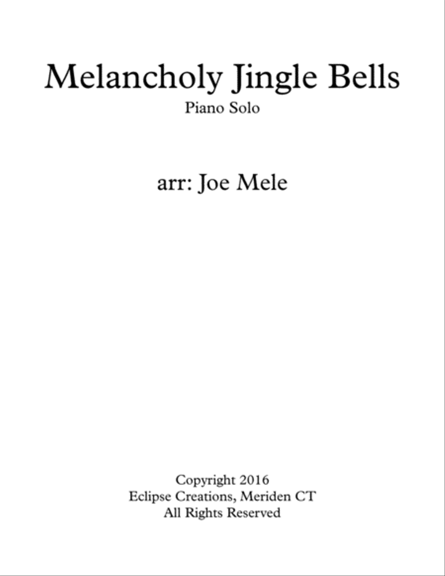 Jingle bells - Melancholy (Piano Solo) Piano Solo scores gallery preview page 1