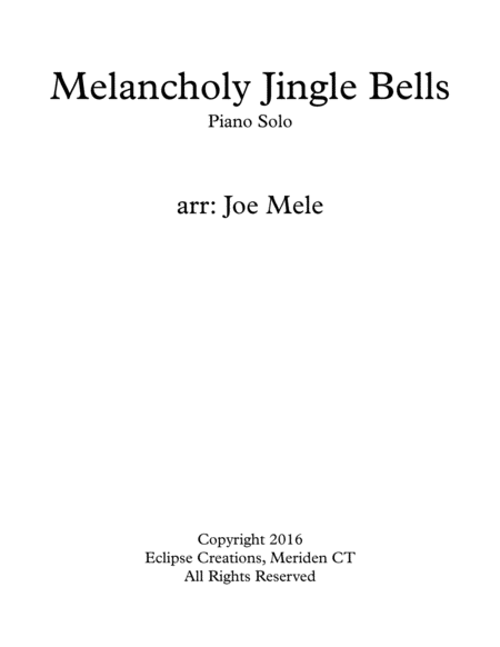Jingle bells - Melancholy (Piano Solo) image number null