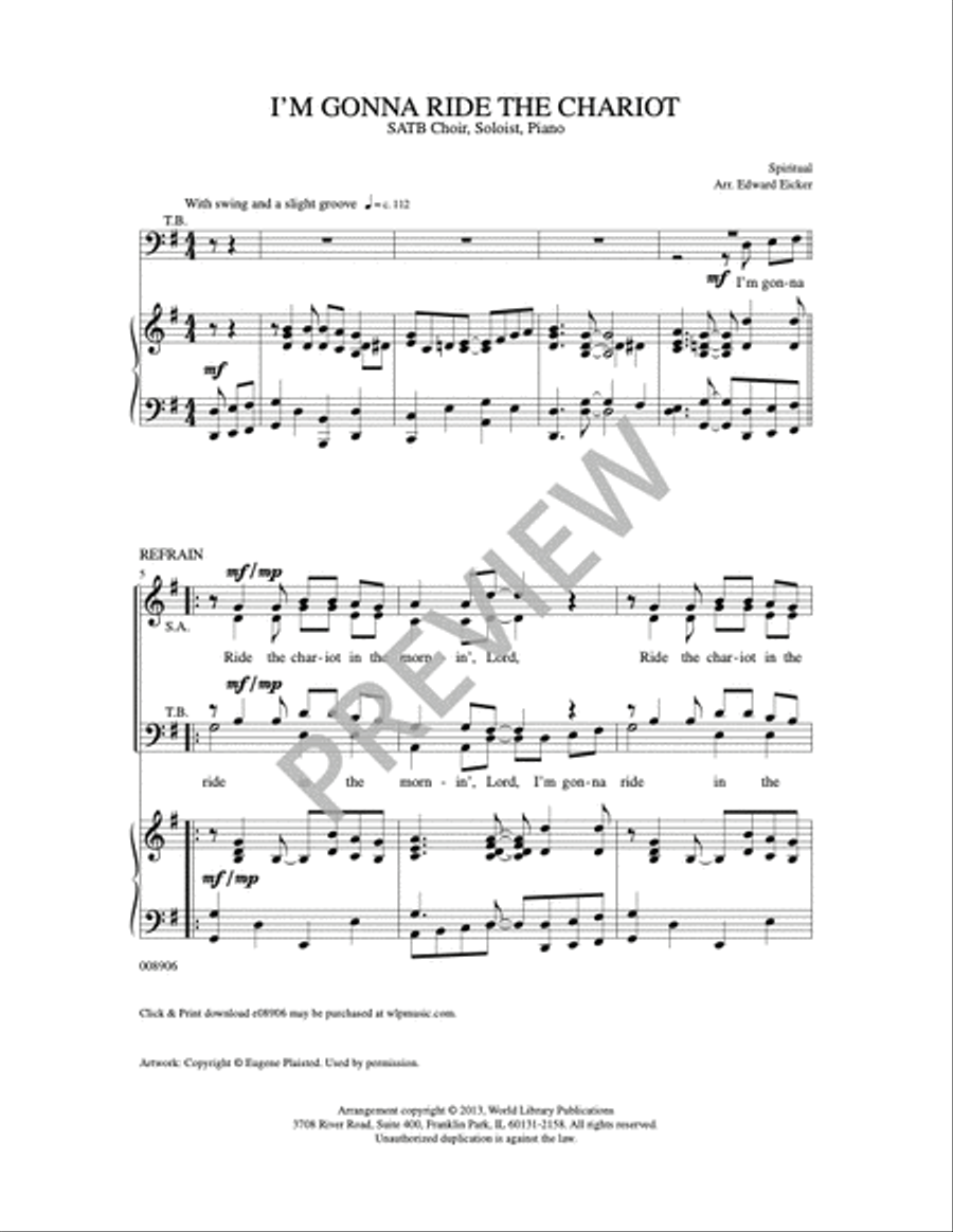 I'm Gonna Ride the Chariot 4-Part scores gallery preview page 4