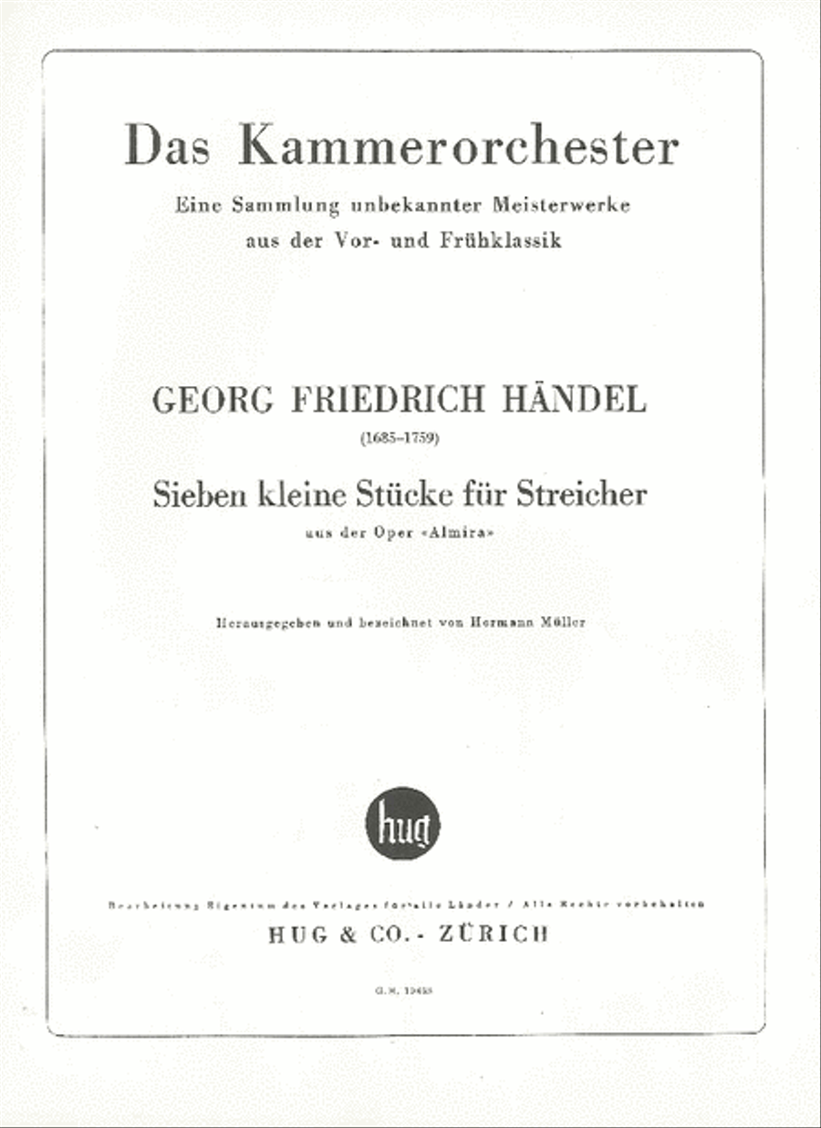 Almira Almira Orchestra scores gallery preview page 1