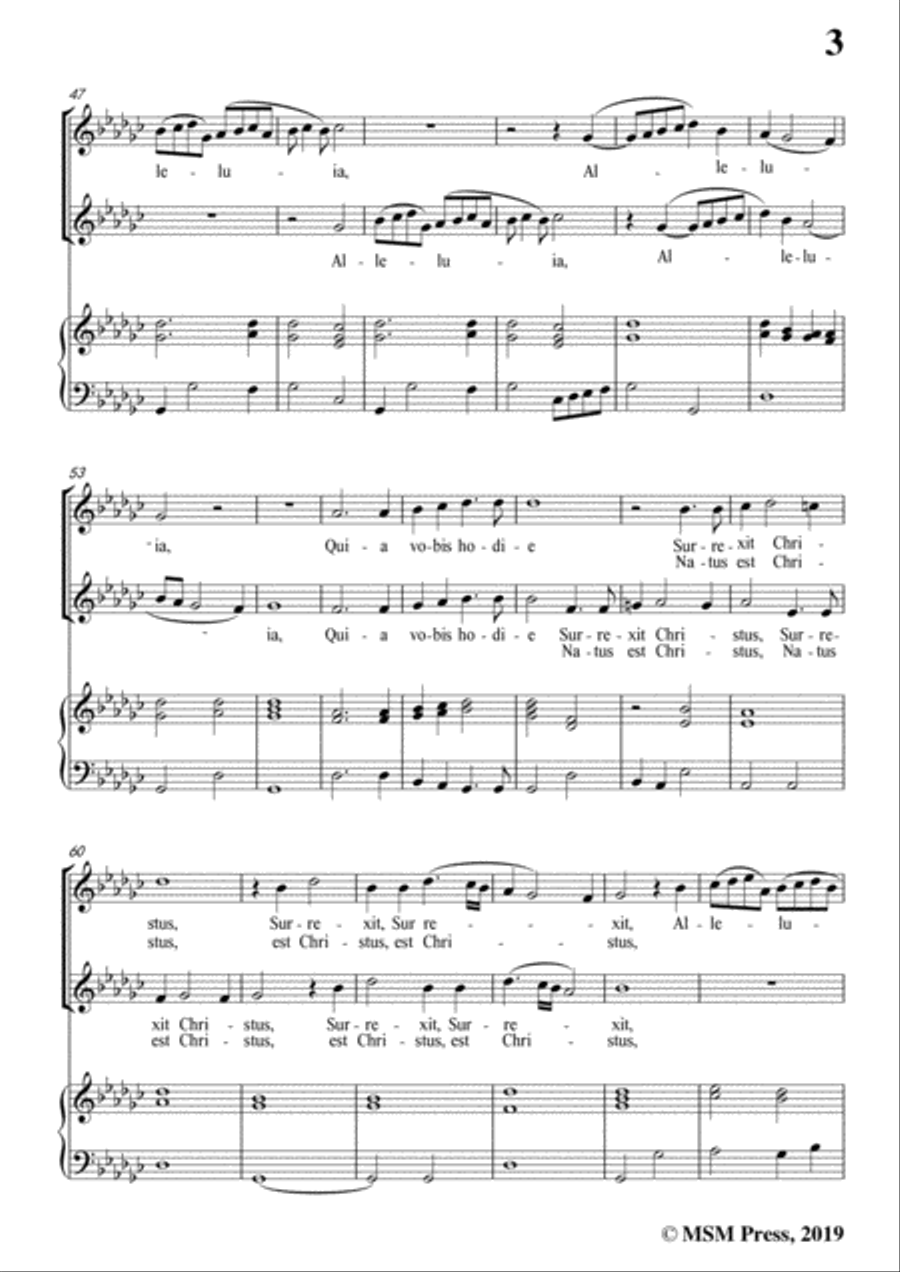 Leoni-Ecce annuntio vobis,in G flat Major,for two Voices&Piano SSA scores gallery preview page 5