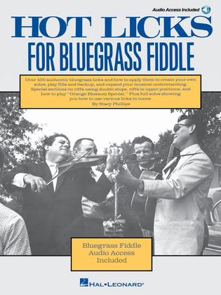 Book cover for Hot Licks for Bluegrass Fiddle