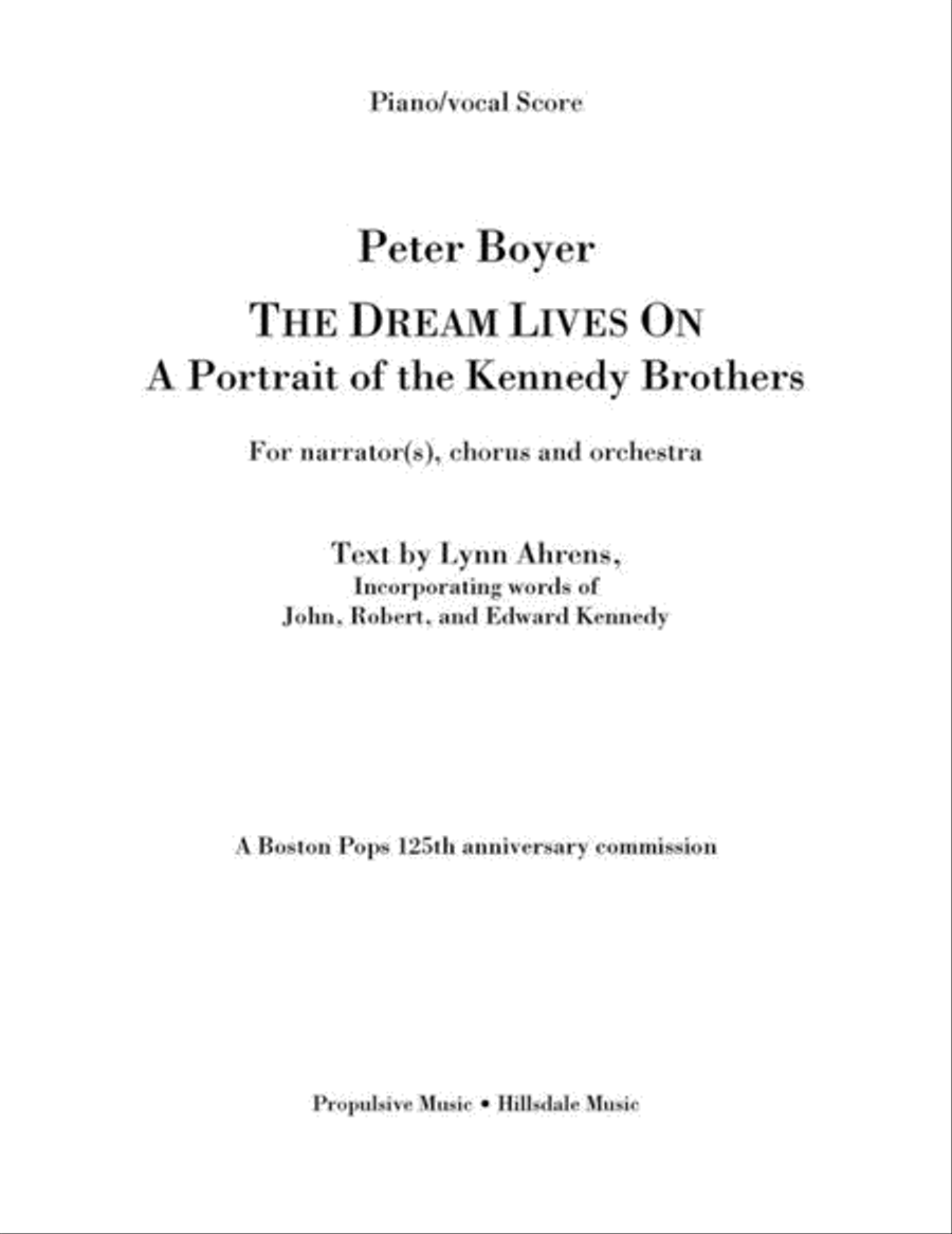 The Dream Lives On (study score) Choir scores gallery preview page 1