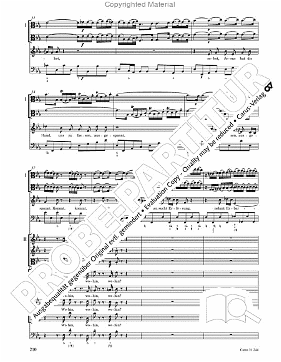 St. Matthew Passion (Matthaus-Passion) 4-Part scores gallery preview page 212