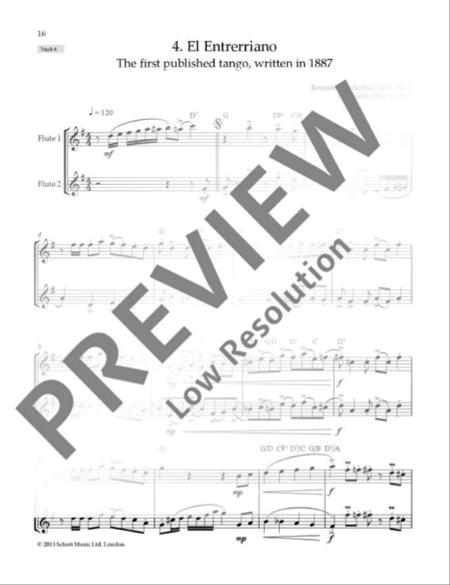 Argentinian Tango and Folk Tunes for Flute Flute Solo scores gallery preview page 17