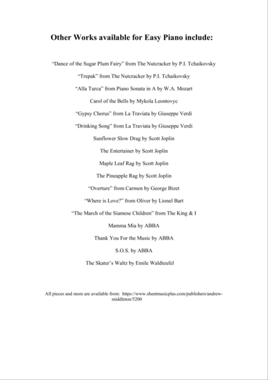 The Entertainer arranged for Easy Piano Solo Easy Piano scores gallery preview page 2