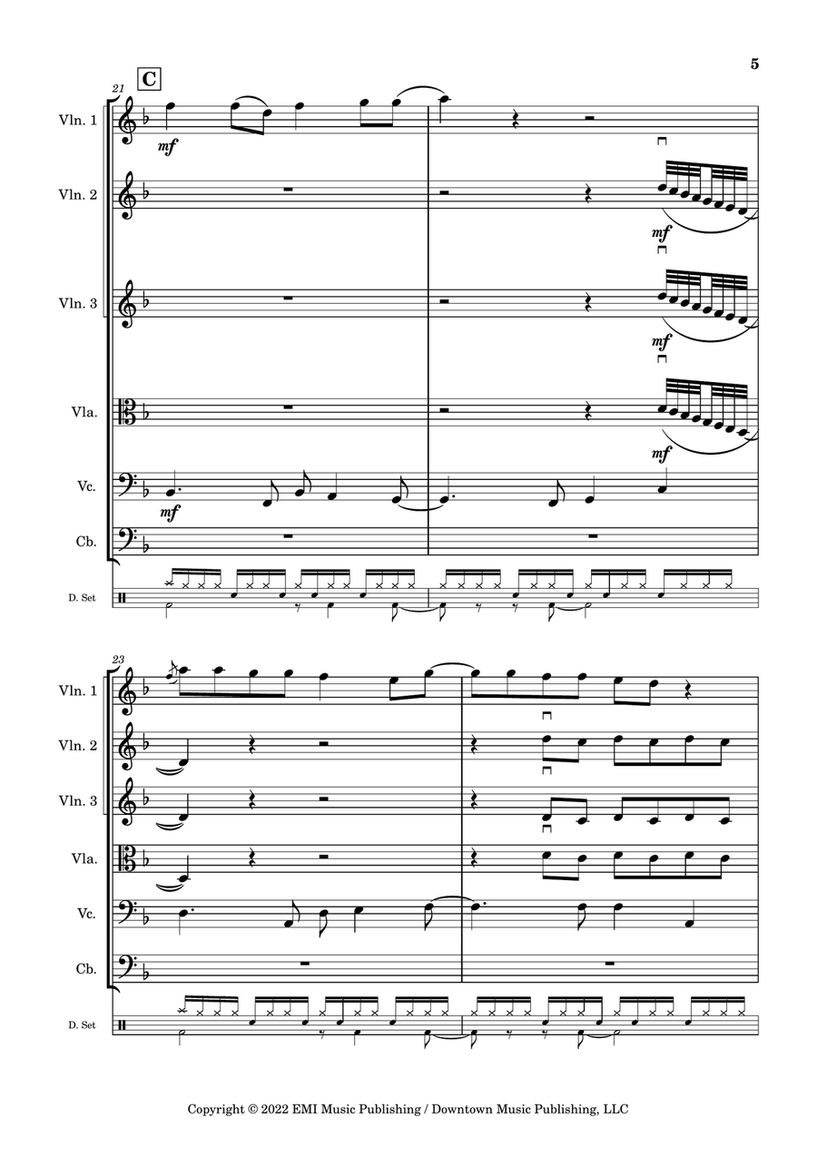 I Ain't Worried String Orchestra scores gallery preview page 5
