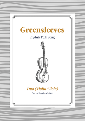 Book cover for Greensleeves duet for violin and viola