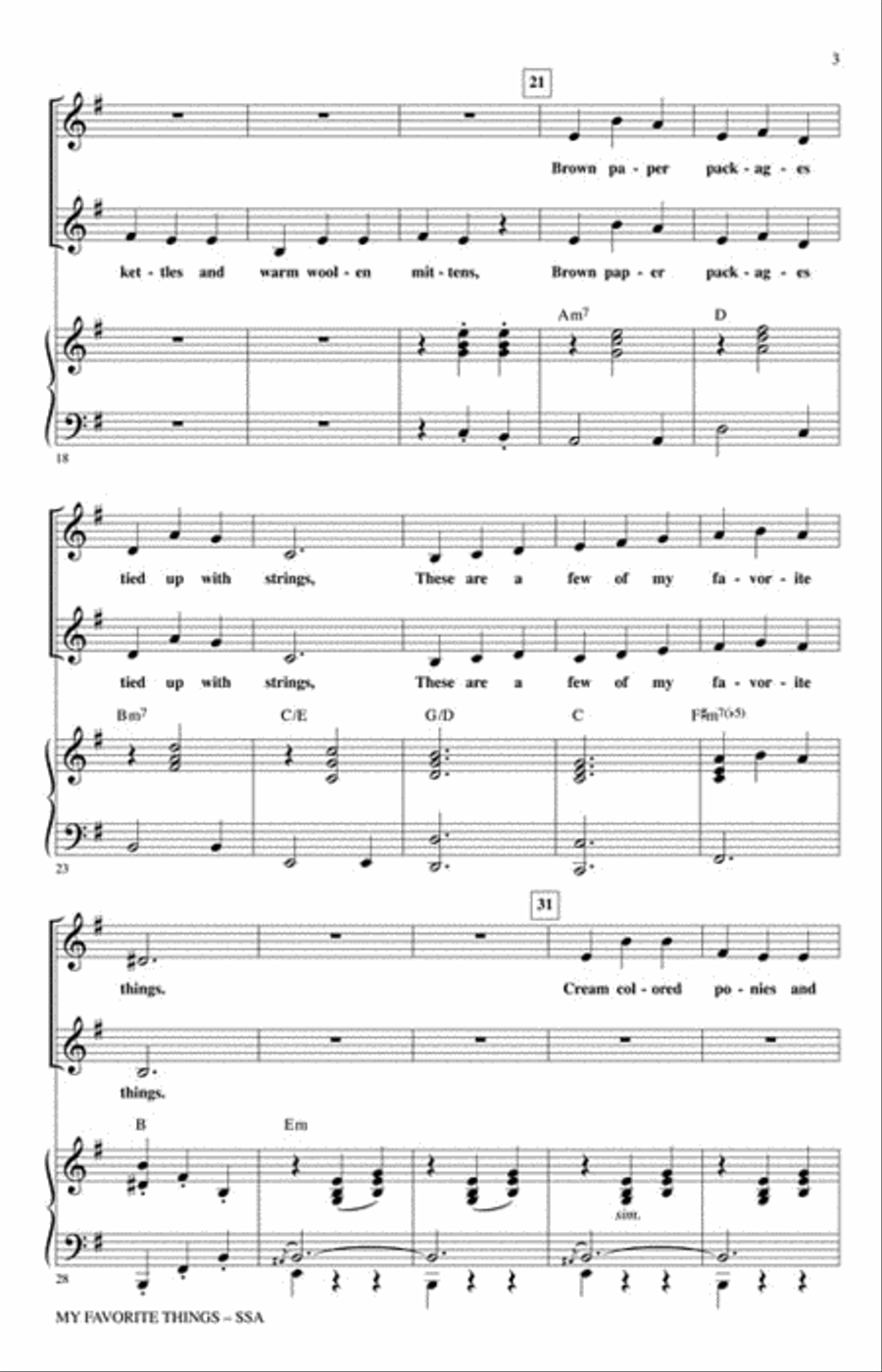 My Favorite Things My Favorite Things SSA scores gallery preview page 3