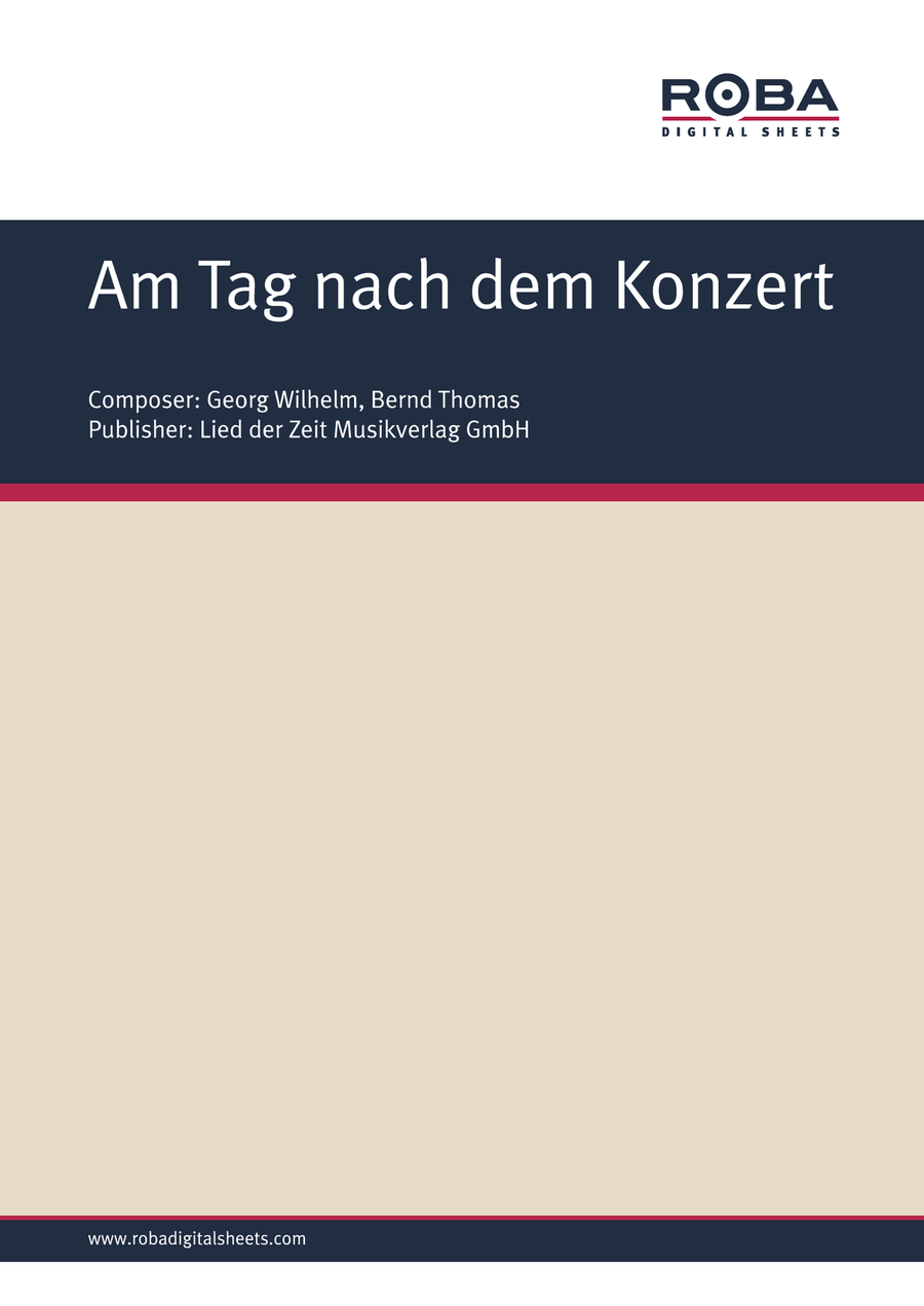 Am Tag nach dem Konzert