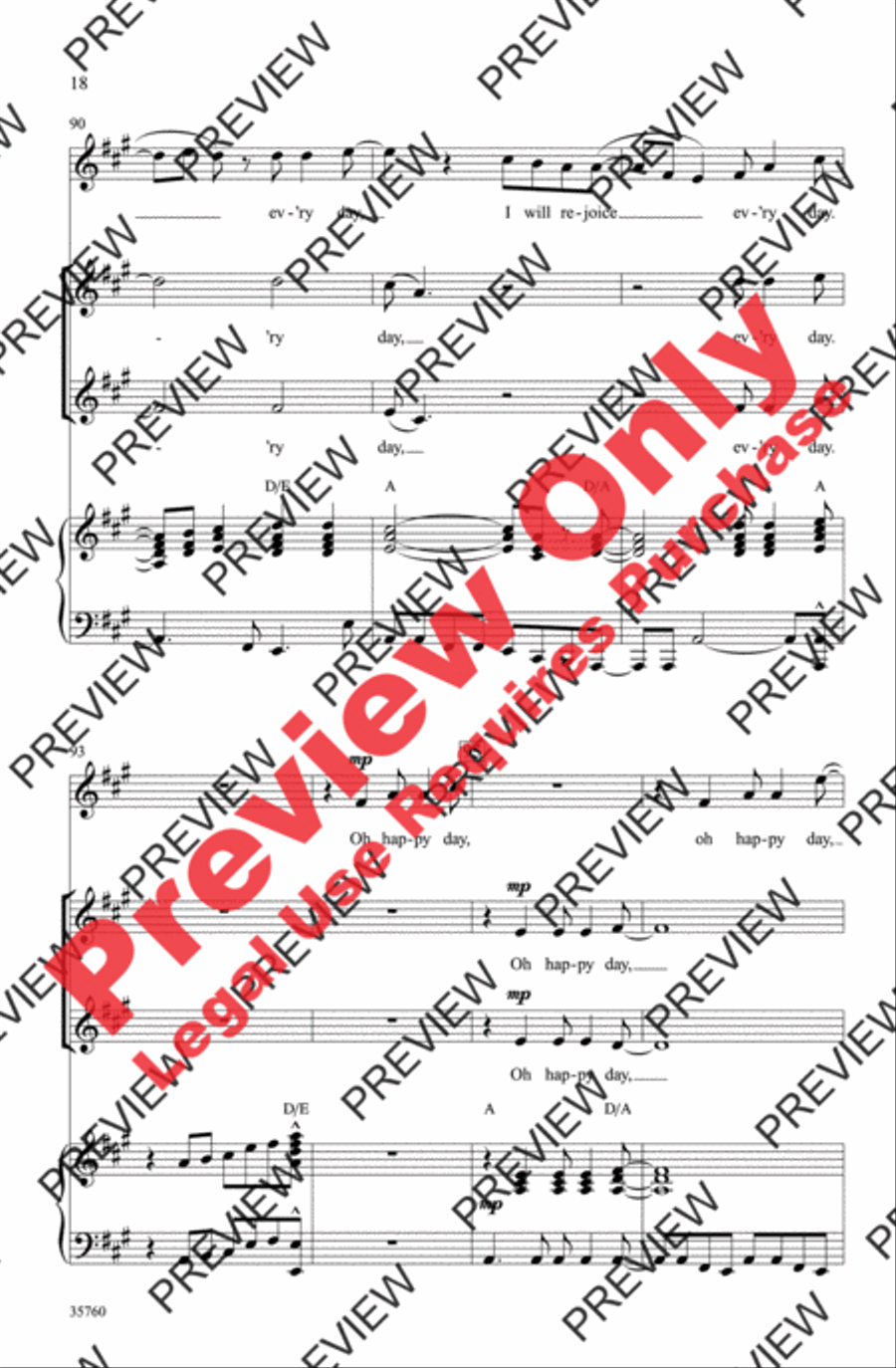 Oh Happy Day 2-Part scores gallery preview page 18