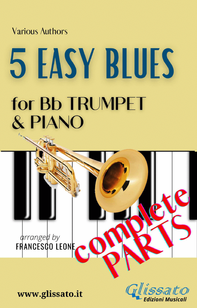 5 Easy Blues - Bb Trumpet & Piano (complete parts) image number null