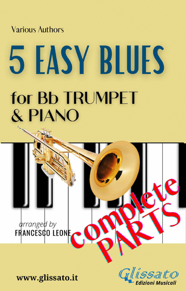 5 Easy Blues - Bb Trumpet & Piano (complete parts) image number null