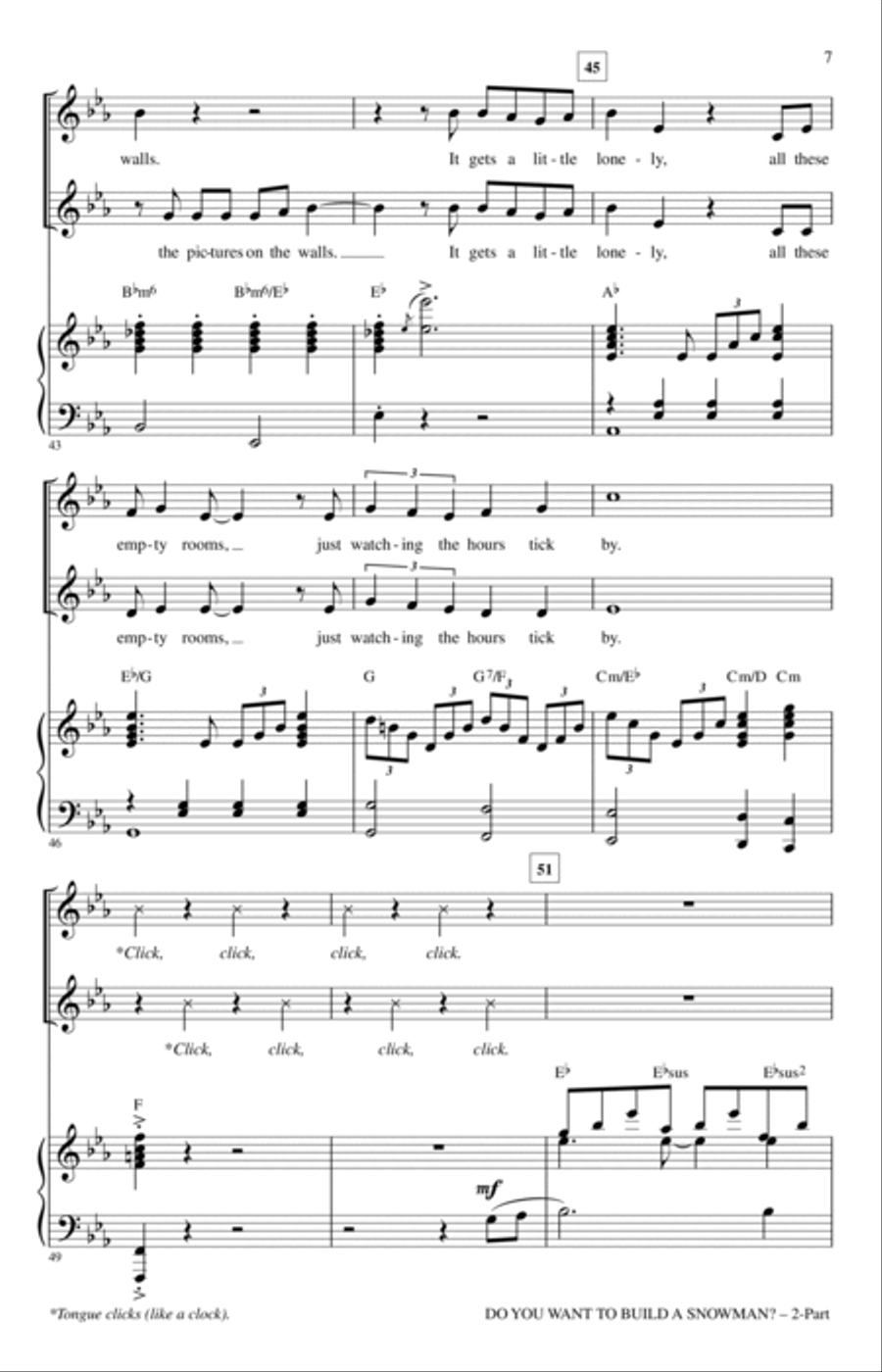 Do You Want To Build A Snowman? (from Frozen) (arr. Mark Brymer) 2-Part scores gallery preview page 6