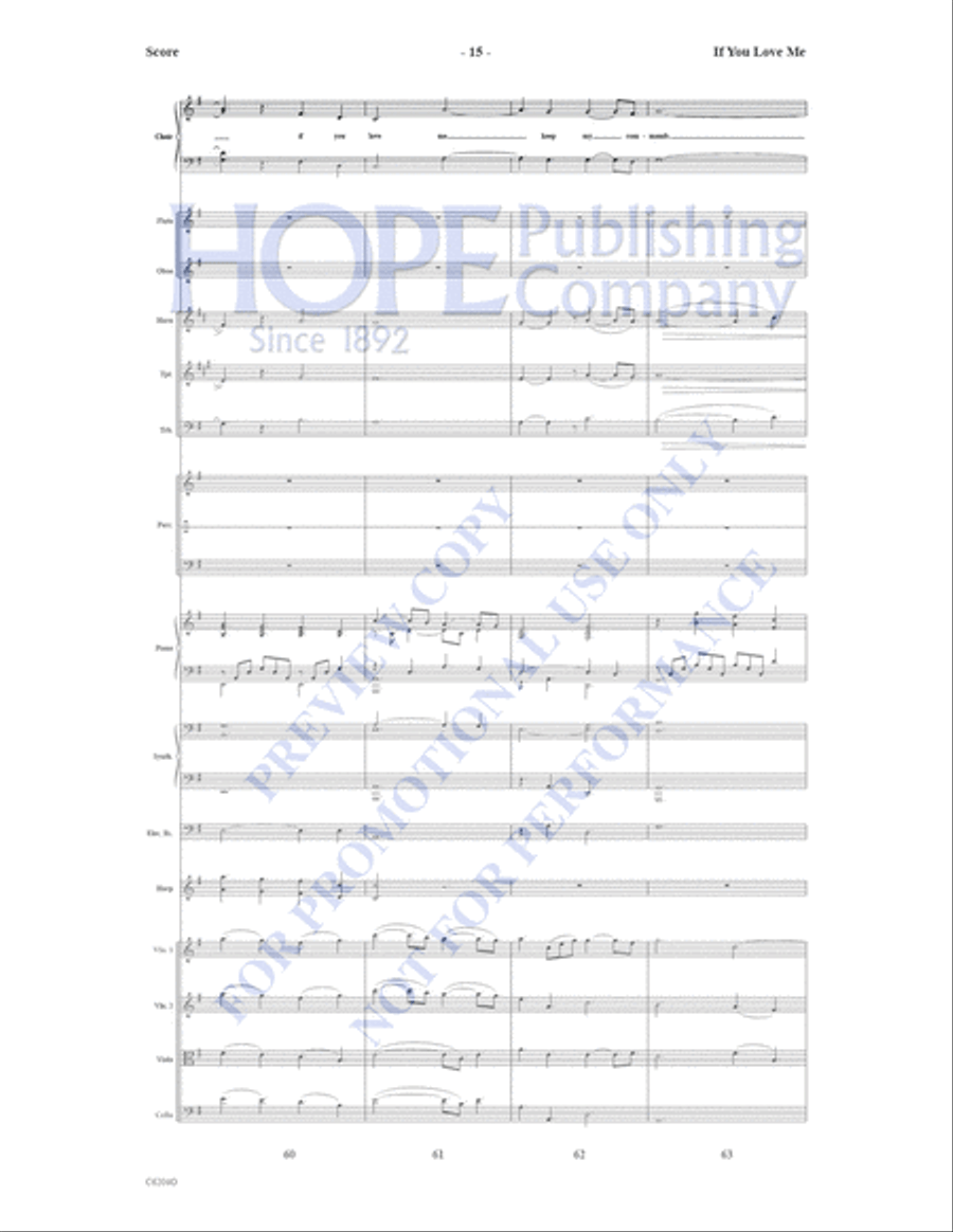 If You Love Me Choir scores gallery preview page 16