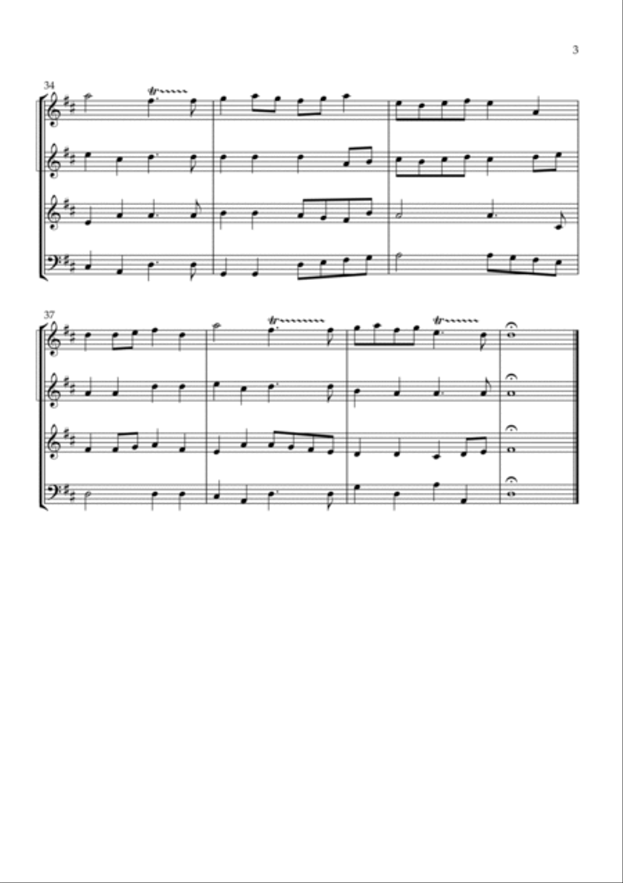 Eurovisionshymne - Eurovisionsfanfare for Brass Quartet Brass Quartet scores gallery preview page 3