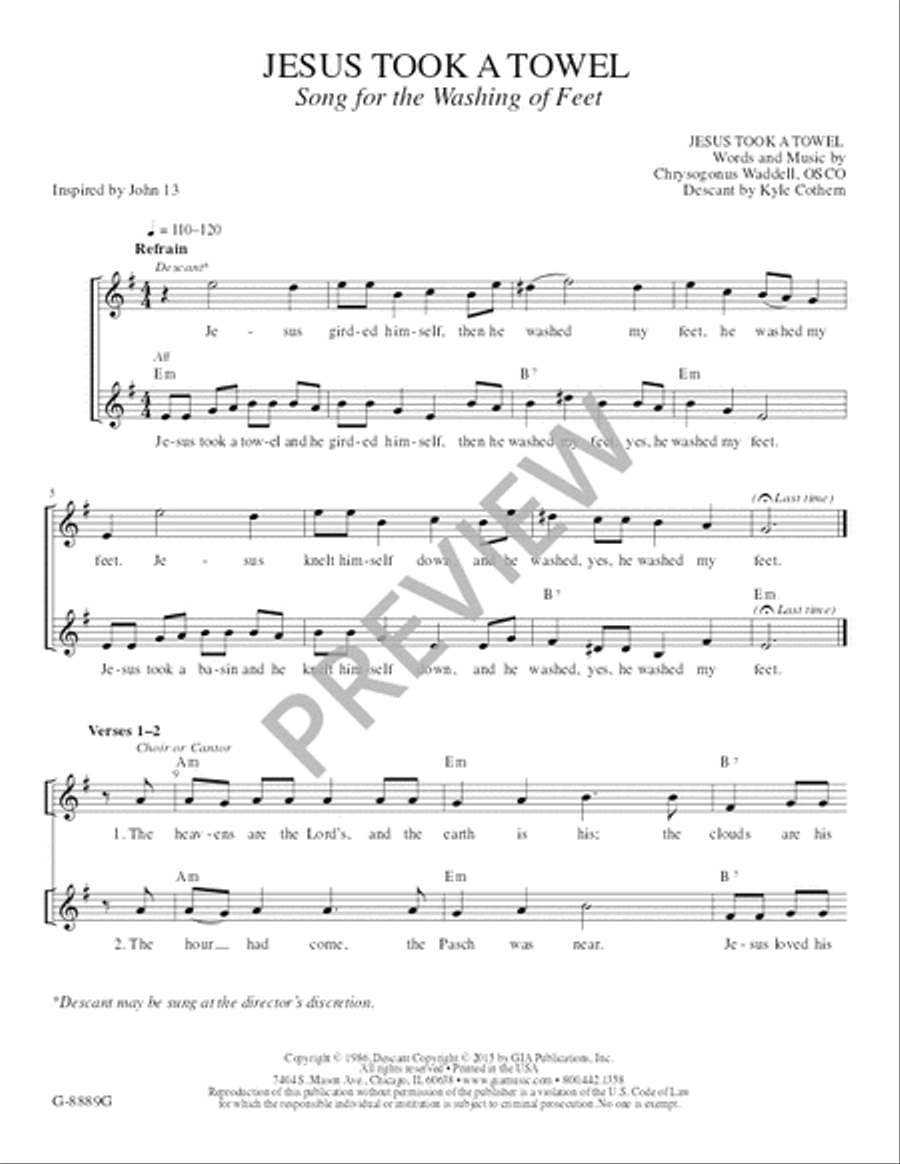 Jesus Took a Towel - Guitar edition Guitar scores gallery preview page 5
