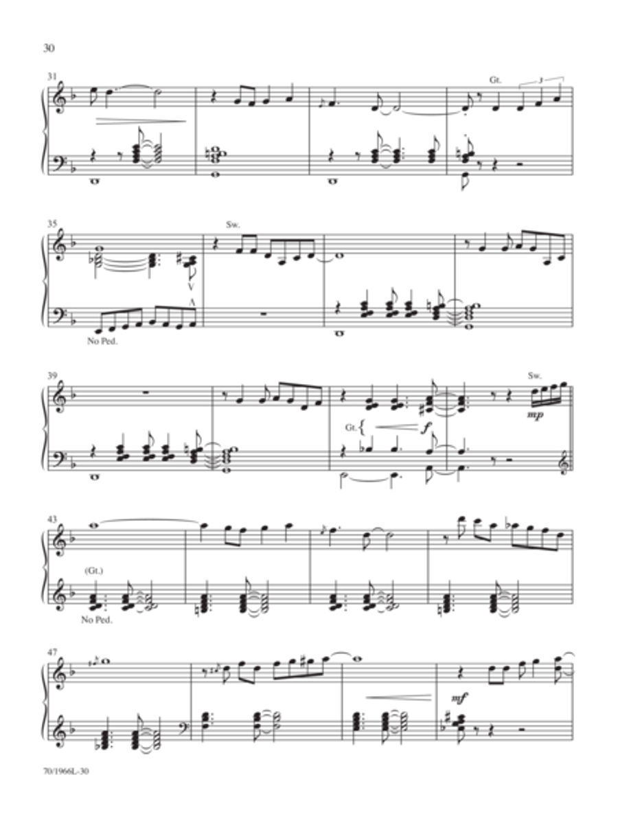 Mark Hayes: Spirituals for Organ Organ Solo scores gallery preview page 15