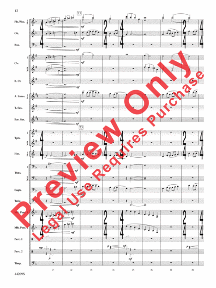 Gaudete Concert Band scores gallery preview page 13