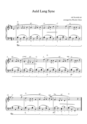 Auld Lang Syne (elementary piano solo)