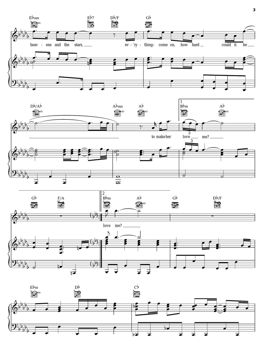To Make Her Love Me To Make Her Love Me Piano, Vocal, Guitar scores gallery preview page 3