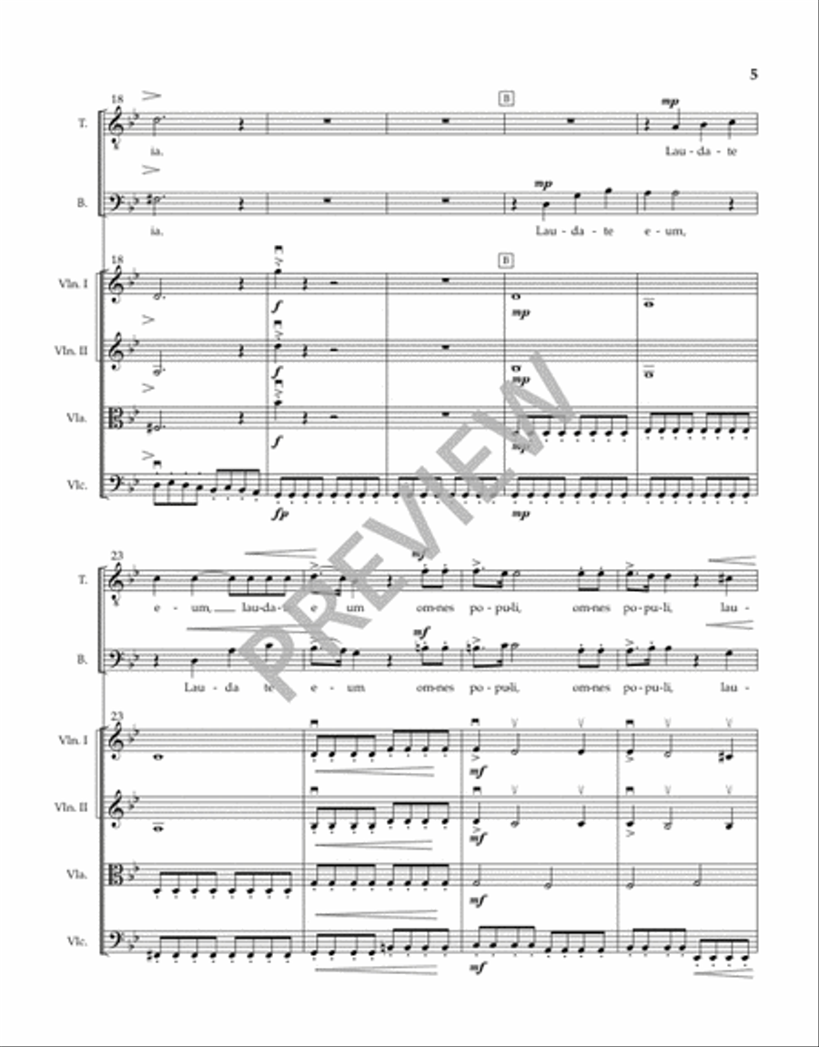 Laudate Dominum (Instrumental Parts) Choir scores gallery preview page 4