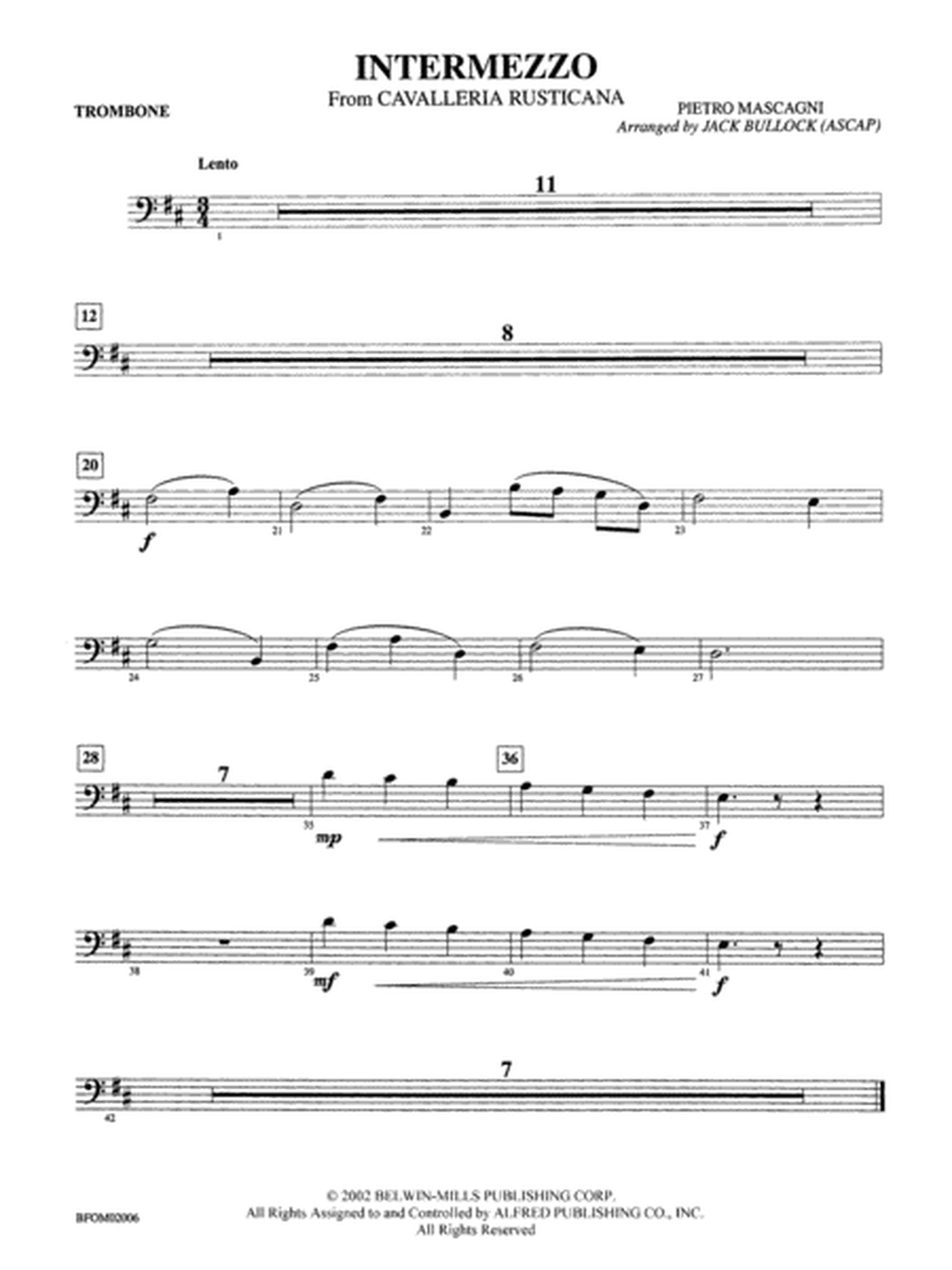 Intermezzo (from Cavalleria Rusticana): 1st Trombone