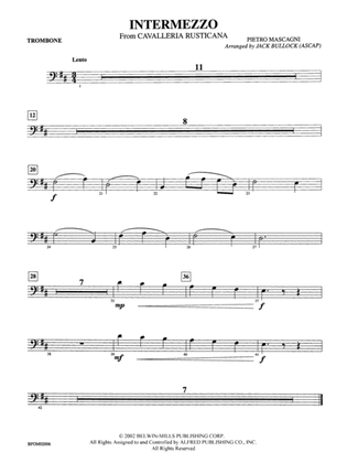 Intermezzo (from Cavalleria Rusticana): 1st Trombone