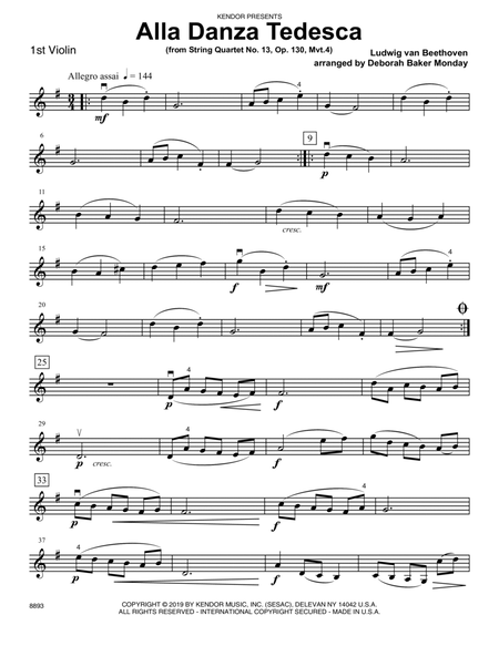 Alla Danza Tedesca (from String Quartet No. 13, Op. 130, Mvt. 4) - 1st Violin