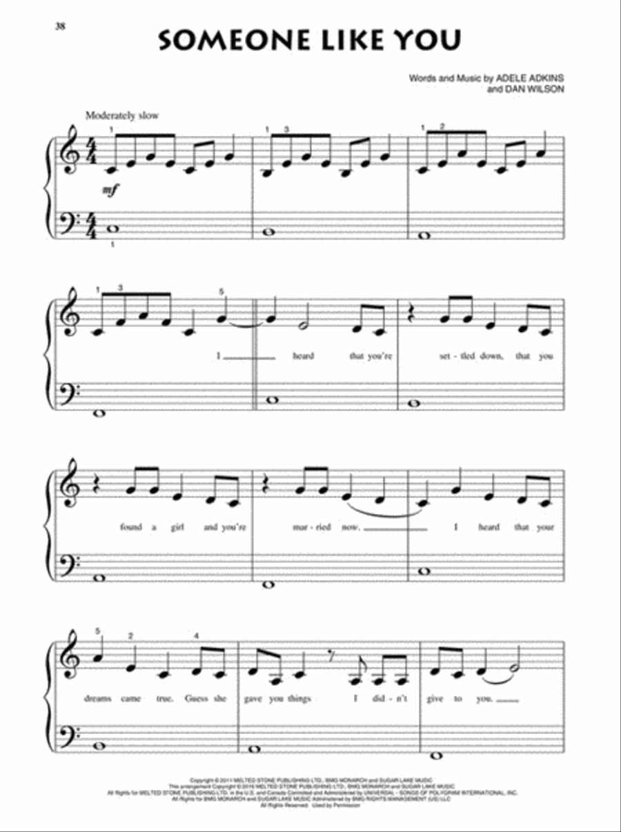 Adele for Beginning Piano Solo Piano Solo scores gallery preview page 5