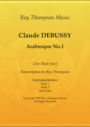 Book cover for Debussy: Arabesque no. 1 - flute trio