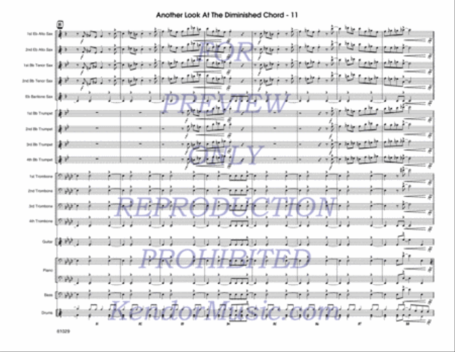 Another Look At The Diminished Chord Jazz Ensemble scores gallery preview page 12