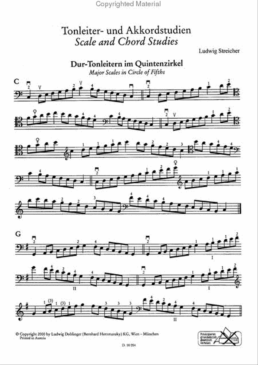 Tonleitern und Akkordstudien Double Bass scores gallery preview page 2