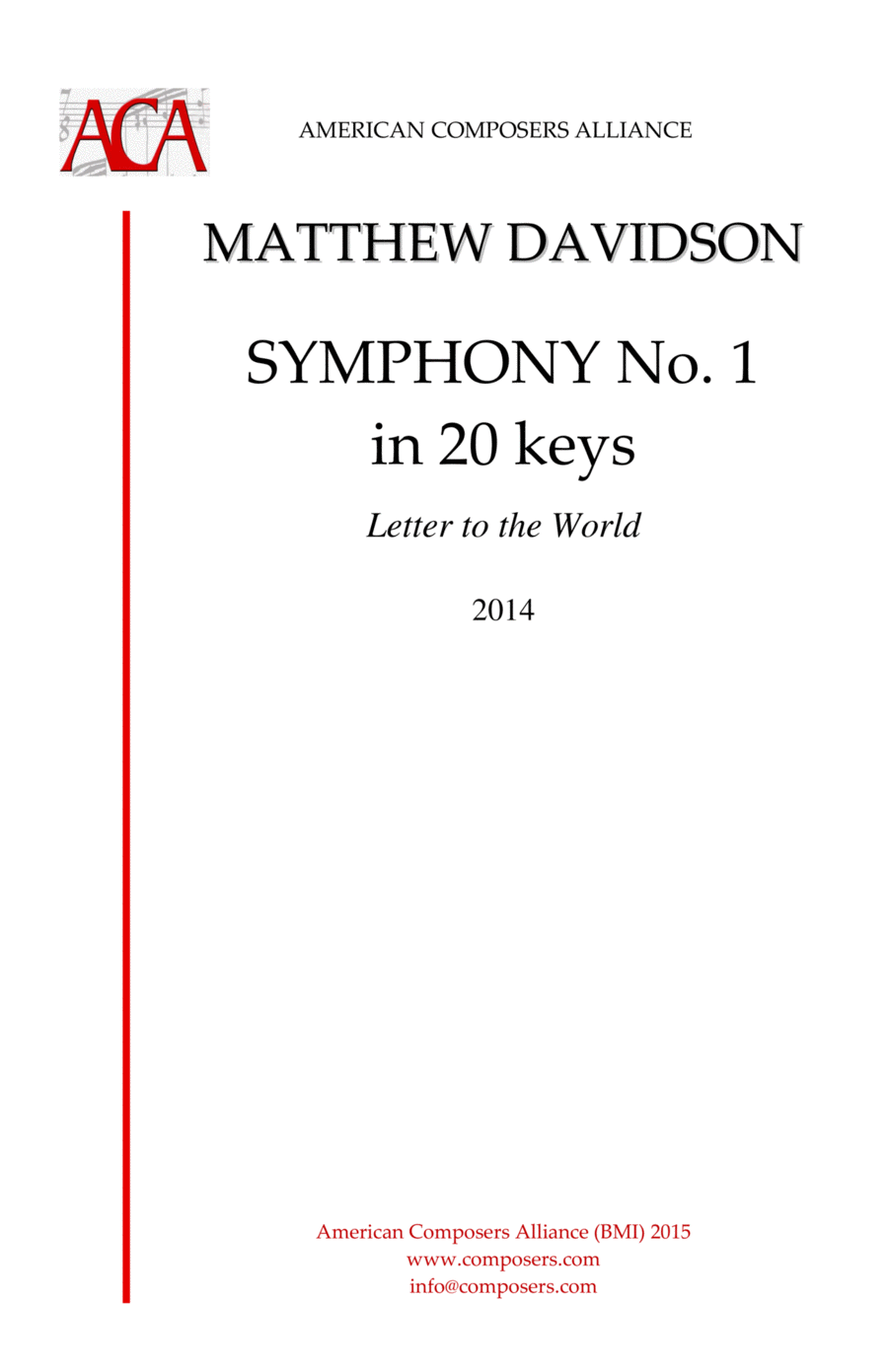 [Davidson] The Singing Lesson Chamber Orchestra scores gallery preview page 1